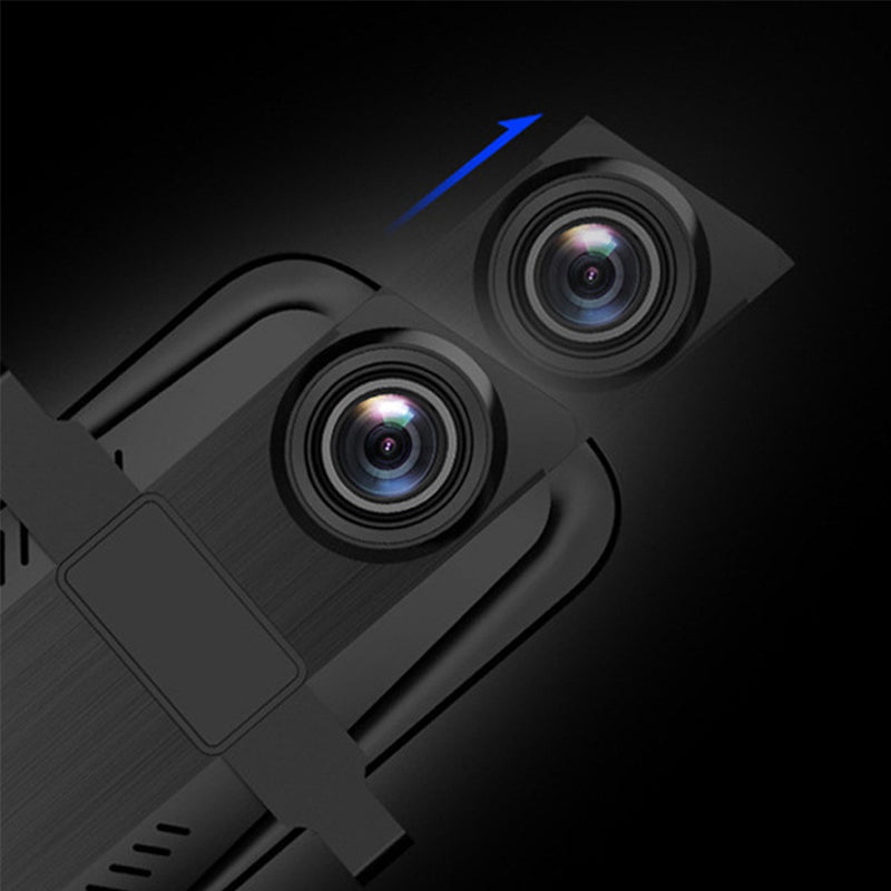 🥳SOLDES 2026🥳Caméra embarquée 10 pouces 1080p pour rétroviseur - Vision nocturne et mode parking - Carte mémoire 64 Go incluse