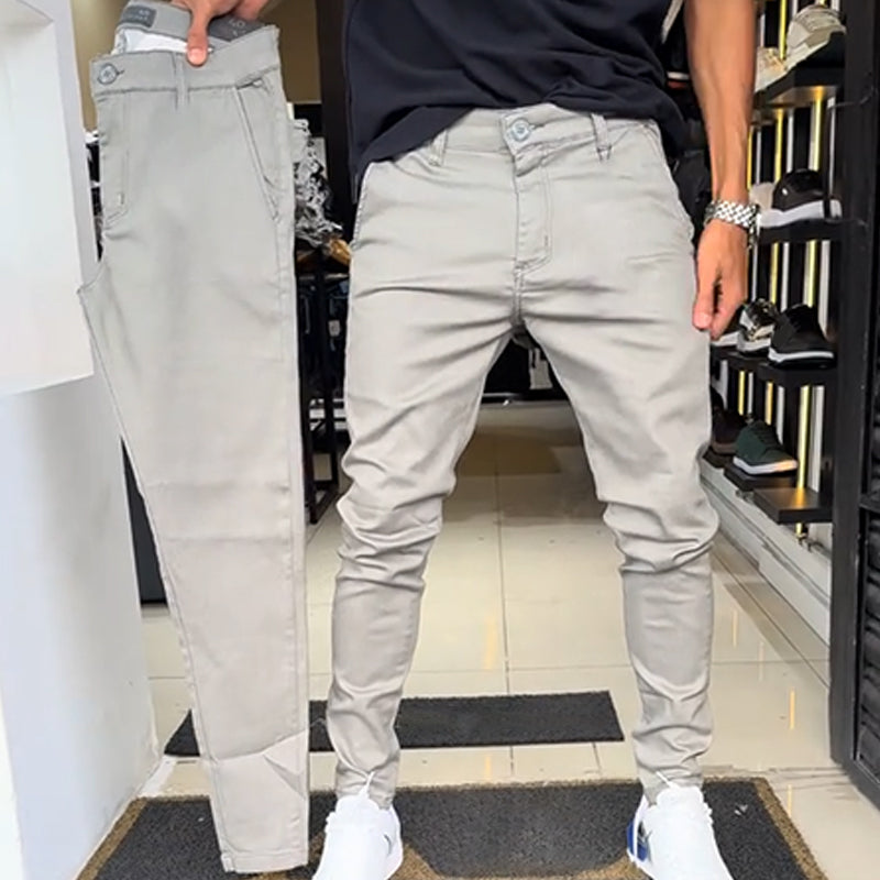 ⏰🔥OFFRE LIMITÉE : 50 % DE RÉDUCTION !🔥Plus de 50K+ unités vendues !Pantalon casual slim fit en tissu uni pour homme