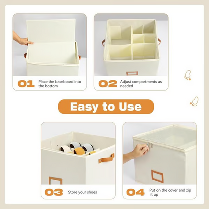 ⏳Offre à durée limitée : 50 % de réduction💥Organisateur de chaussures en tissu, boîte de rangement