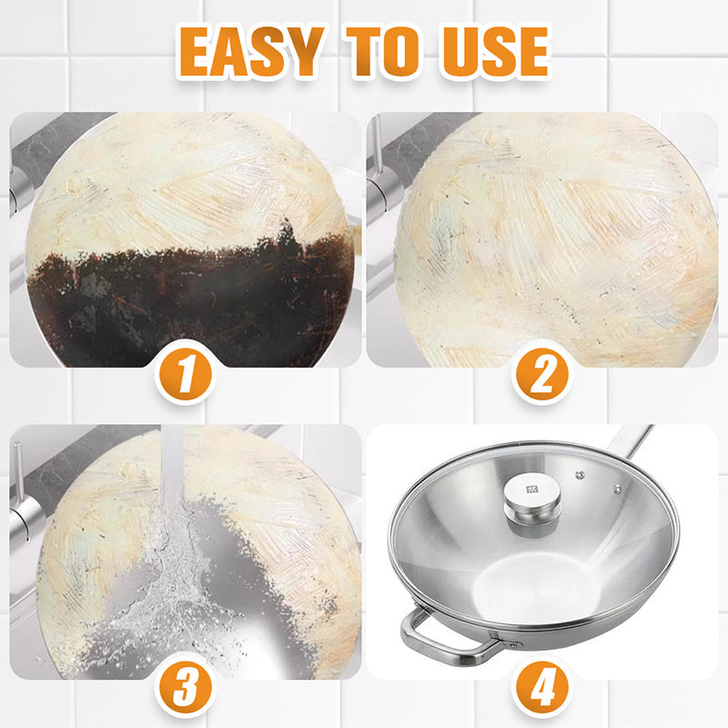🧽 ACHETEZ 2 OBТENEZ 3! ✨ Pâte Dissolvante Résidus Brûlés - Nettoie en Profondeur Casseroles & Plats sans Rayures, Élimine Graisse et Carbonisation en 5 Min 🍳🔥