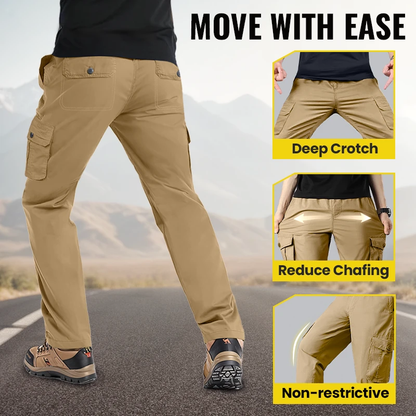 👖 50% OFF MAINTENANT ! 🏃 Pantalon Cargo Multi-Poches Homme - Tissu Respirant et Coupe Moderne pour Outdoor ou Urbain 🏙️📦