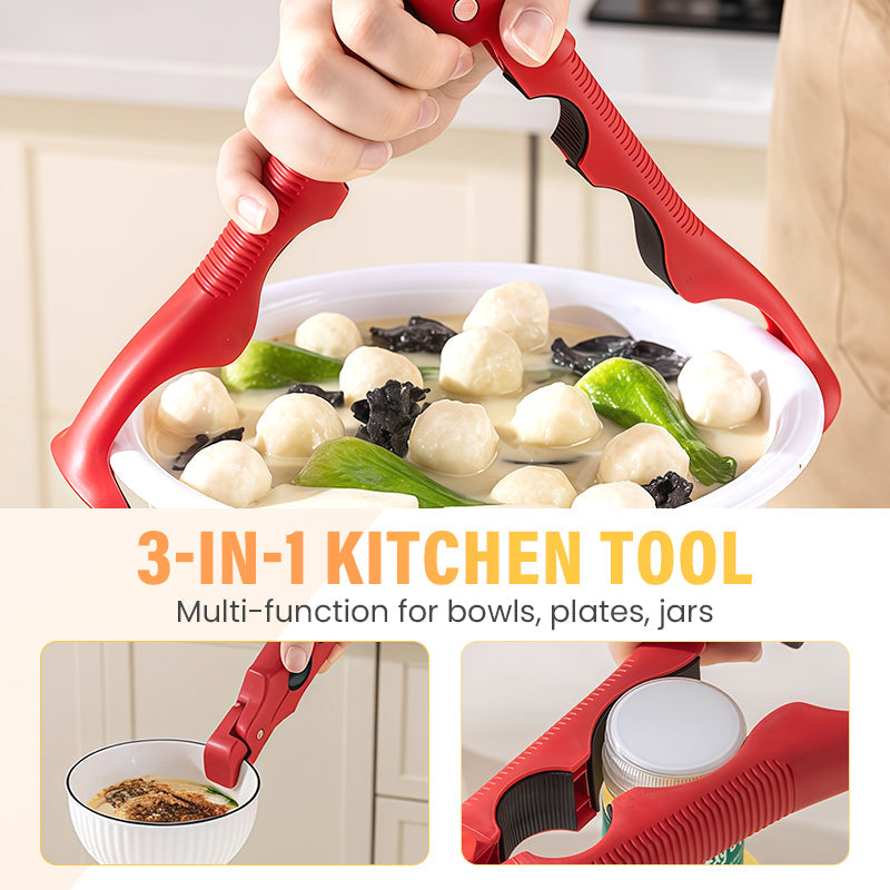📢📢50% DE RÉDUCTION !!!✨Pince 3 en 1 pour bol et assiette en silicone