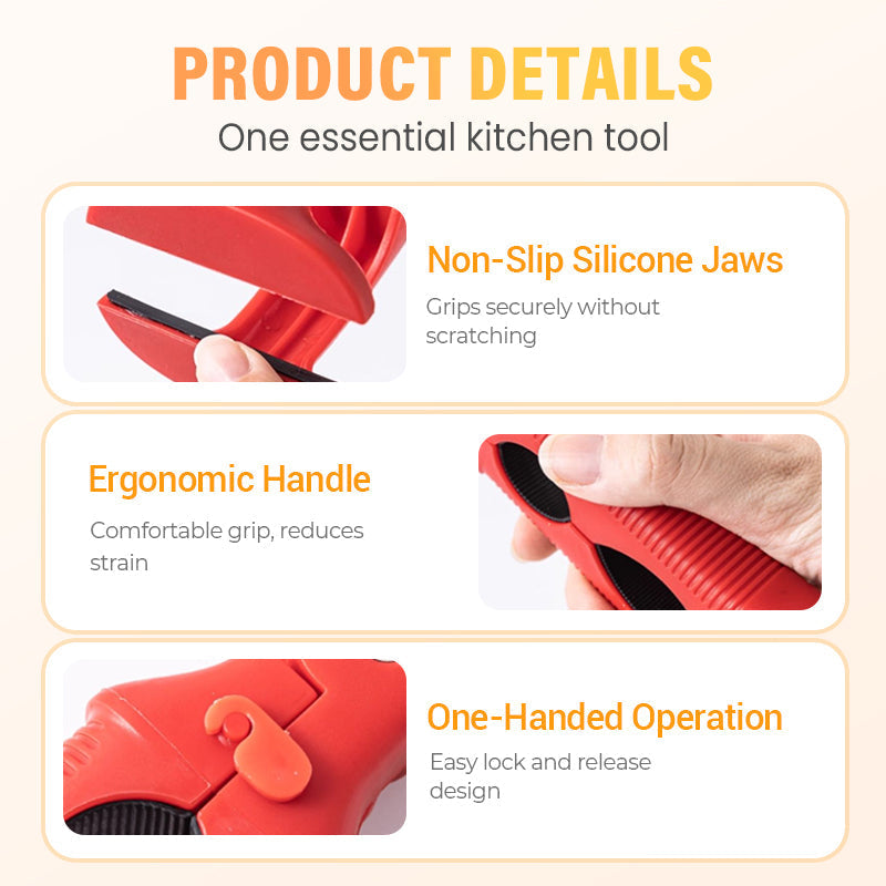 📢📢50% DE RÉDUCTION !!!✨Pince 3 en 1 pour bol et assiette en silicone