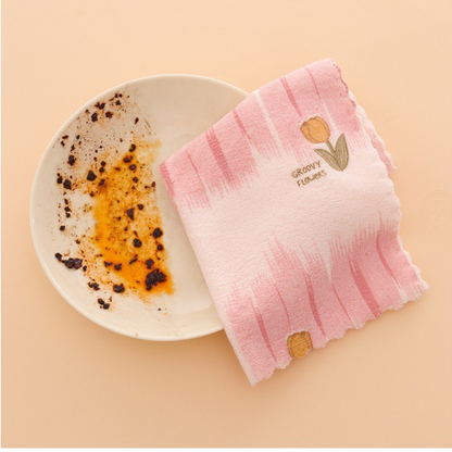 🔥 50% DE RÉDUCTION ! ✨ Lot de 5 Chiffons en Microfibre Coral Fleece - Absorption Ultra-Rapide, Sans Peluches, Idéal pour Vaisselle Délicate et Surfaces Fragiles 🧽💧