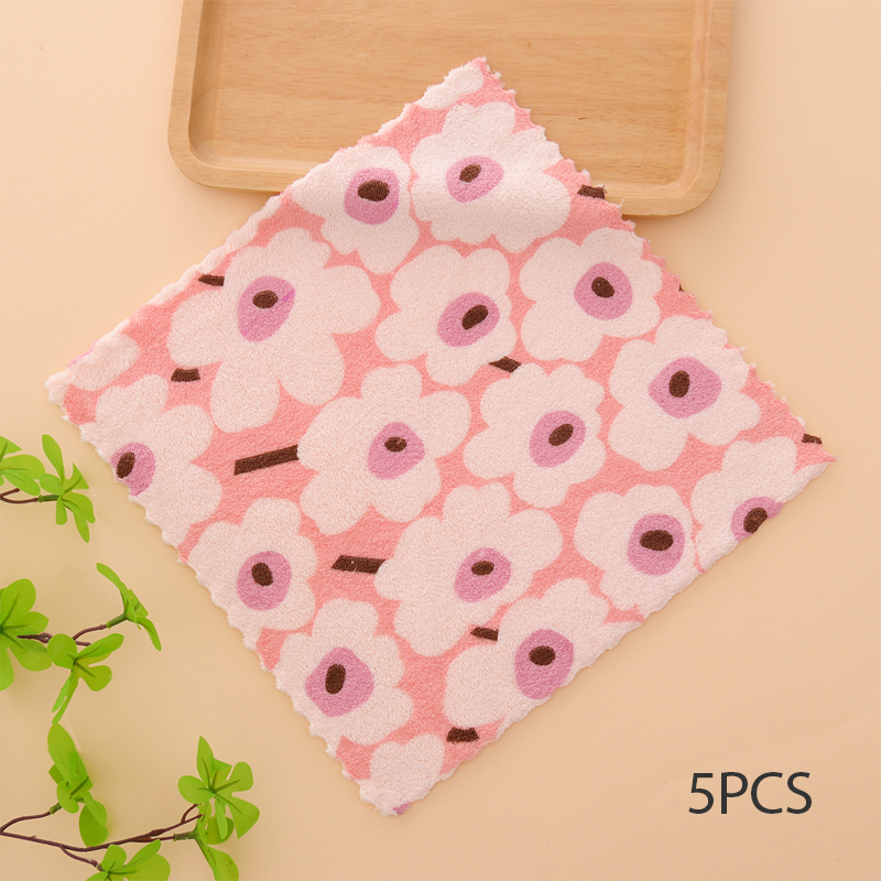 🔥 50% DE RÉDUCTION ! ✨ Lot de 5 Chiffons en Microfibre Coral Fleece - Absorption Ultra-Rapide, Sans Peluches, Idéal pour Vaisselle Délicate et Surfaces Fragiles 🧽💧