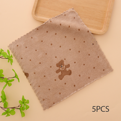 🔥 50% DE RÉDUCTION ! ✨ Lot de 5 Chiffons en Microfibre Coral Fleece - Absorption Ultra-Rapide, Sans Peluches, Idéal pour Vaisselle Délicate et Surfaces Fragiles 🧽💧