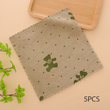 🔥 50% DE RÉDUCTION ! ✨ Lot de 5 Chiffons en Microfibre Coral Fleece - Absorption Ultra-Rapide, Sans Peluches, Idéal pour Vaisselle Délicate et Surfaces Fragiles 🧽💧
