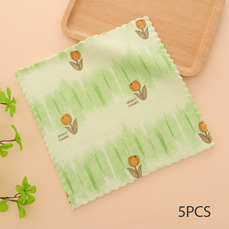 🔥 50% DE RÉDUCTION ! ✨ Lot de 5 Chiffons en Microfibre Coral Fleece - Absorption Ultra-Rapide, Sans Peluches, Idéal pour Vaisselle Délicate et Surfaces Fragiles 🧽💧