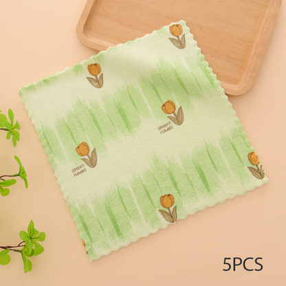 🔥 50% DE RÉDUCTION ! ✨ Lot de 5 Chiffons en Microfibre Coral Fleece - Absorption Ultra-Rapide, Sans Peluches, Idéal pour Vaisselle Délicate et Surfaces Fragiles 🧽💧