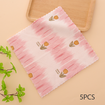 🔥 50% DE RÉDUCTION ! ✨ Lot de 5 Chiffons en Microfibre Coral Fleece - Absorption Ultra-Rapide, Sans Peluches, Idéal pour Vaisselle Délicate et Surfaces Fragiles 🧽💧