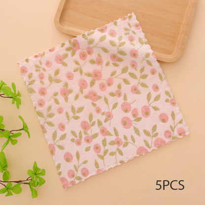 🔥 50% DE RÉDUCTION ! ✨ Lot de 5 Chiffons en Microfibre Coral Fleece - Absorption Ultra-Rapide, Sans Peluches, Idéal pour Vaisselle Délicate et Surfaces Fragiles 🧽💧