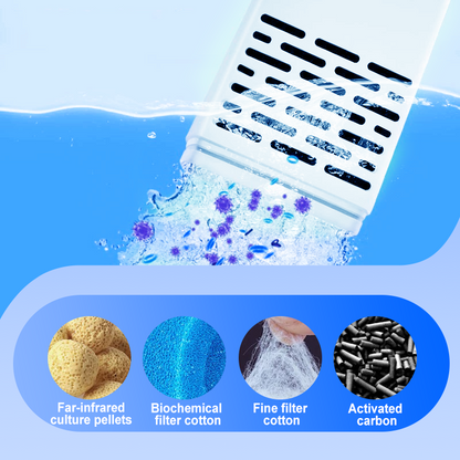 🔥Stock limité disponible 50% de réduction🔥💦Filtre 3 en 1 pour aquarium – filtration, oxygénation et pompage de l'eau🐠