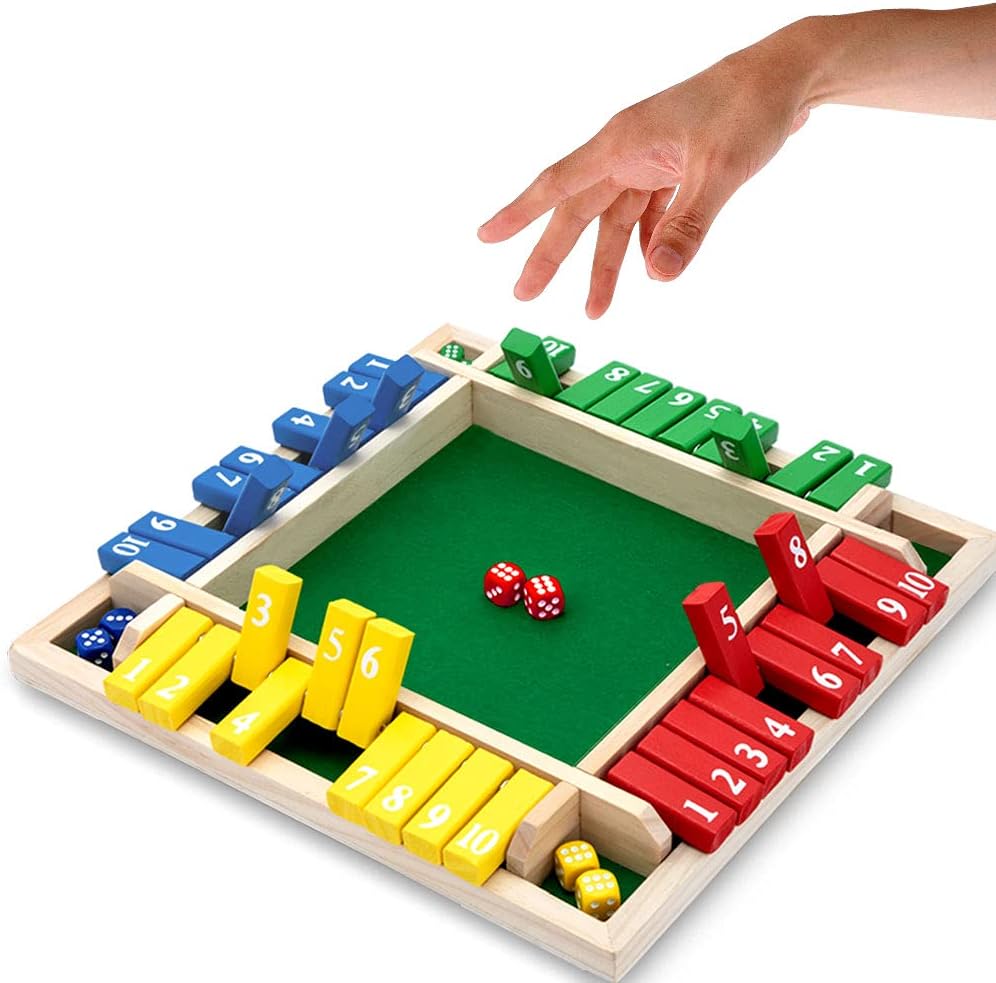 🔥Stock limité disponible 50 % DE RÉDUCTION🔥 JEUX DE FAMILLE AMUSANTS - Jeu de société Shut The Box 🎲
