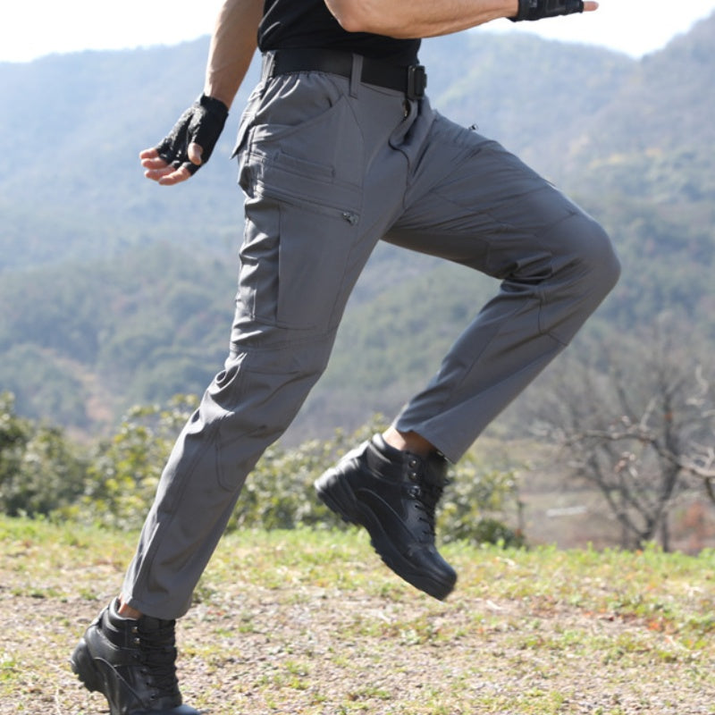 🔥Stock limité disponible 50% de réduction🔥Pantalon cargo slim-fit de couleur solide pour hommes