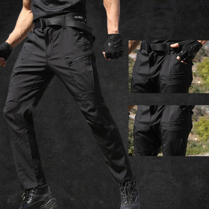 🔥Stock limité disponible 50% de réduction🔥Pantalon cargo slim-fit de couleur solide pour hommes