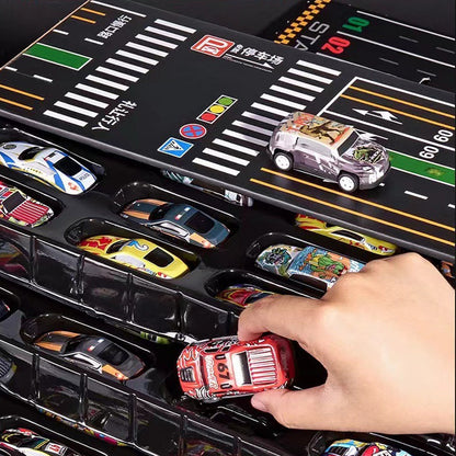 🔥VENTE LIMITÉE 50 % DE RÉDUCTION🔥48 Mini Voitures à Remontage avec Garage Intégré