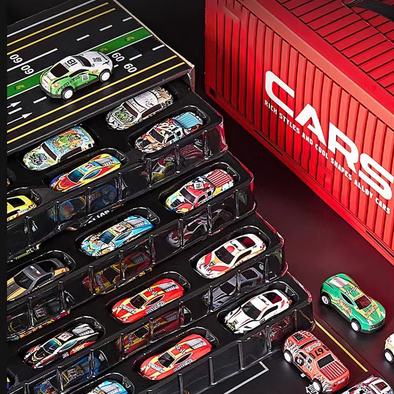 🔥VENTE LIMITÉE 50 % DE RÉDUCTION🔥48 Mini Voitures à Remontage avec Garage Intégré