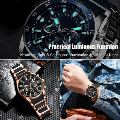 🔥Stock limité disponible 50% de réduction🔥Montre à quartz multifonctionnelle étanche pour hommes