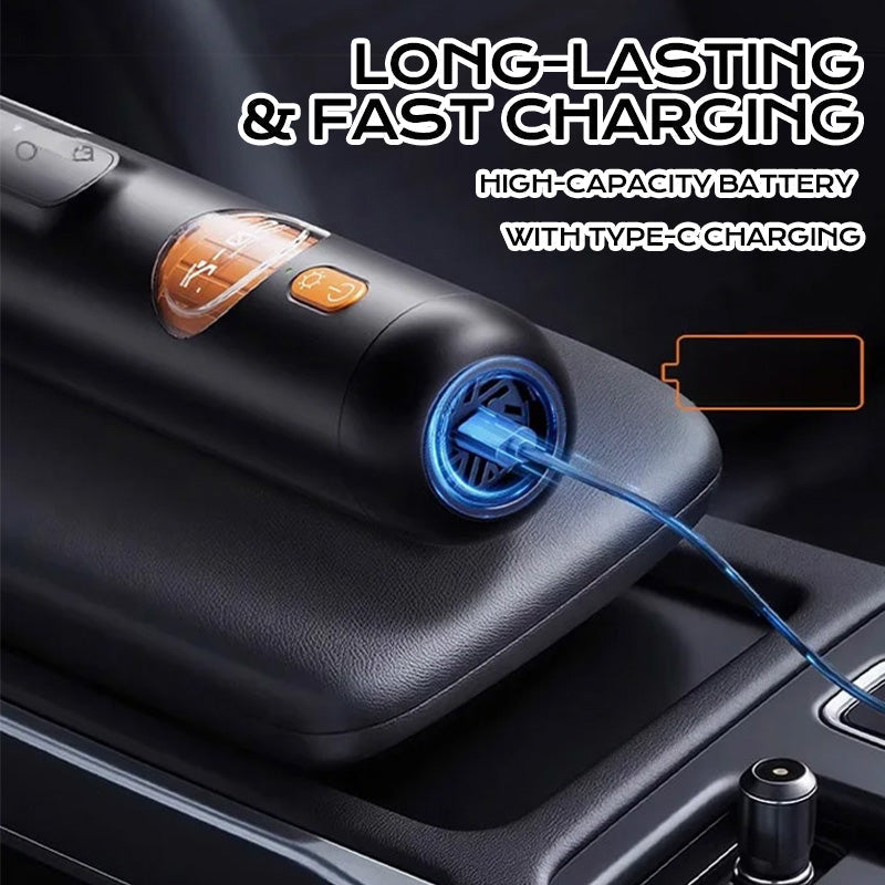 🔥Stock limité disponible 50 % DE RÉDUCTION🔥 Aspirateur à Main 5-en-1 Intelligent - 15KPA Aspiration & 30 min Autonomie avec 4 Accessoires pour Voiture/Maison 🚗🏠