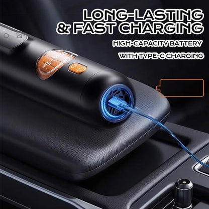 🔥Stock limité disponible 50 % DE RÉDUCTION🔥 Aspirateur à Main 5-en-1 Intelligent - 15KPA Aspiration & 30 min Autonomie avec 4 Accessoires pour Voiture/Maison 🚗🏠