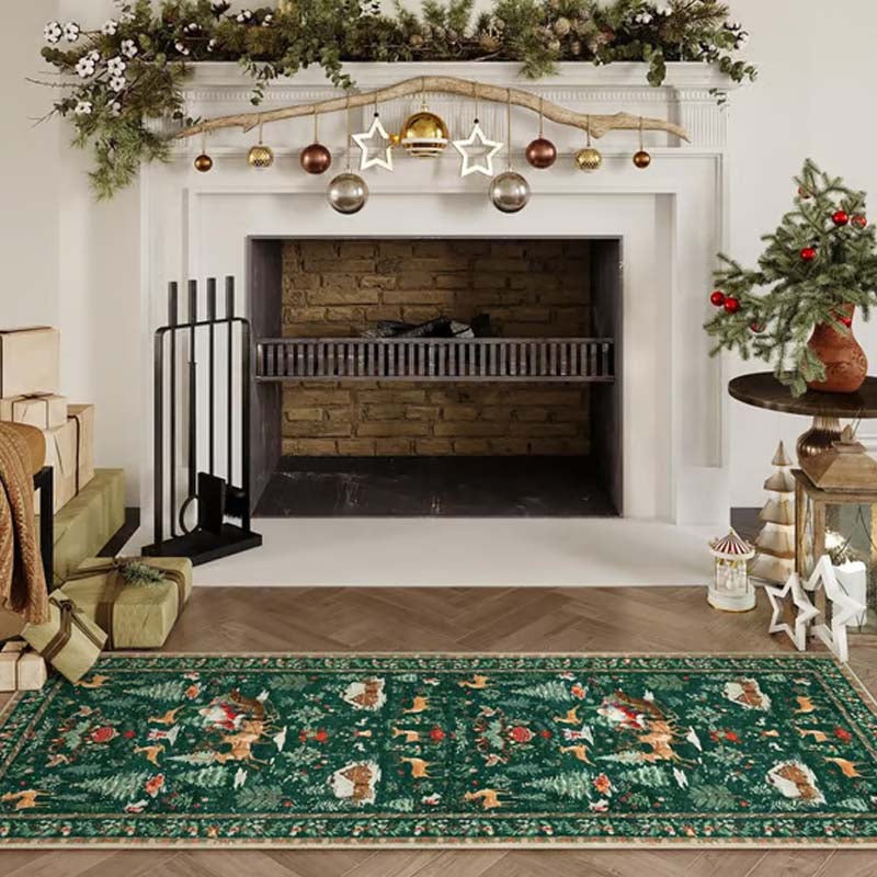 🔥Stock limité disponible 50% de réduction🔥 Tapis de Noël doux et antidérapant – décoration festive pour les salons, les chambres et les salles de bain 🎄