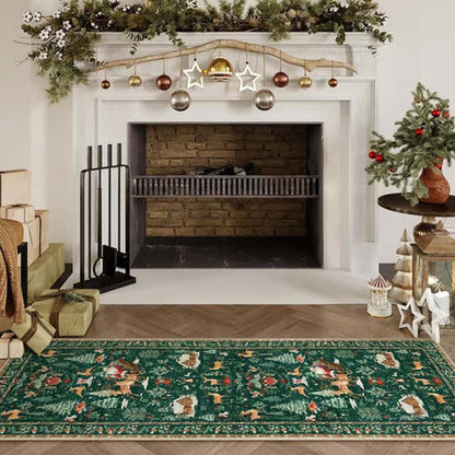 🔥Stock limité disponible 50% de réduction🔥 Tapis de Noël doux et antidérapant – décoration festive pour les salons, les chambres et les salles de bain 🎄