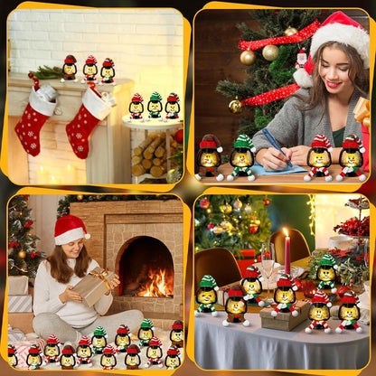 🔥Stock limité disponible 50% de réduction🔥Décoration de Noël : Mini Lanterne Bonhomme de Neige avec Bonnets et Écharpes
