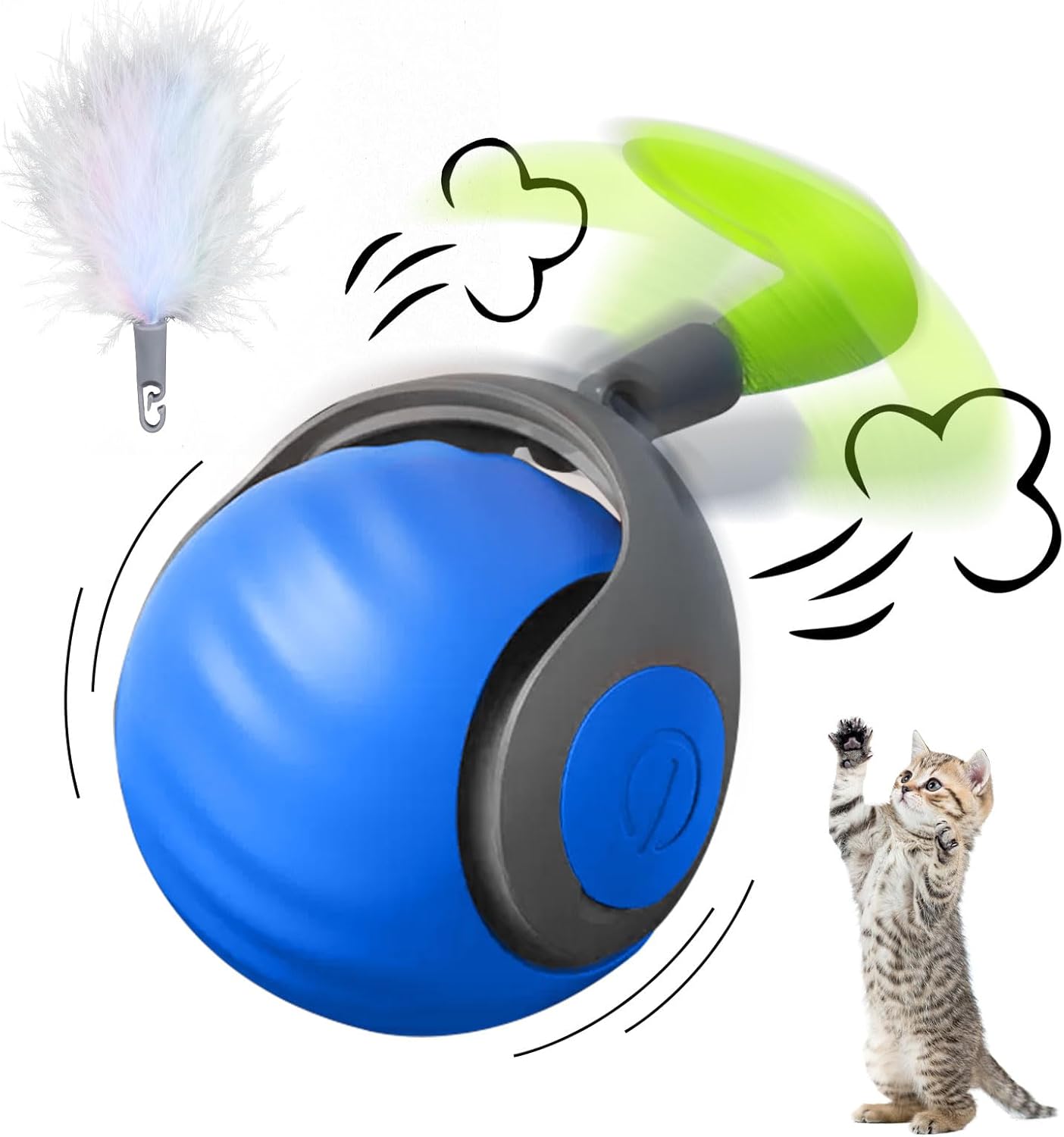 🐱🔥 Stock limité disponible 50% de réduction 🔥🐶 Balle de jouet interactive rechargeable pour chat