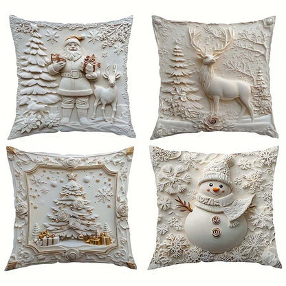 🔥Stock limité disponible 50% de réduction🔥🎅Des idées cadeaux de Noël géniales🎁 Housses de coussin sur le thème de Noël🛋️