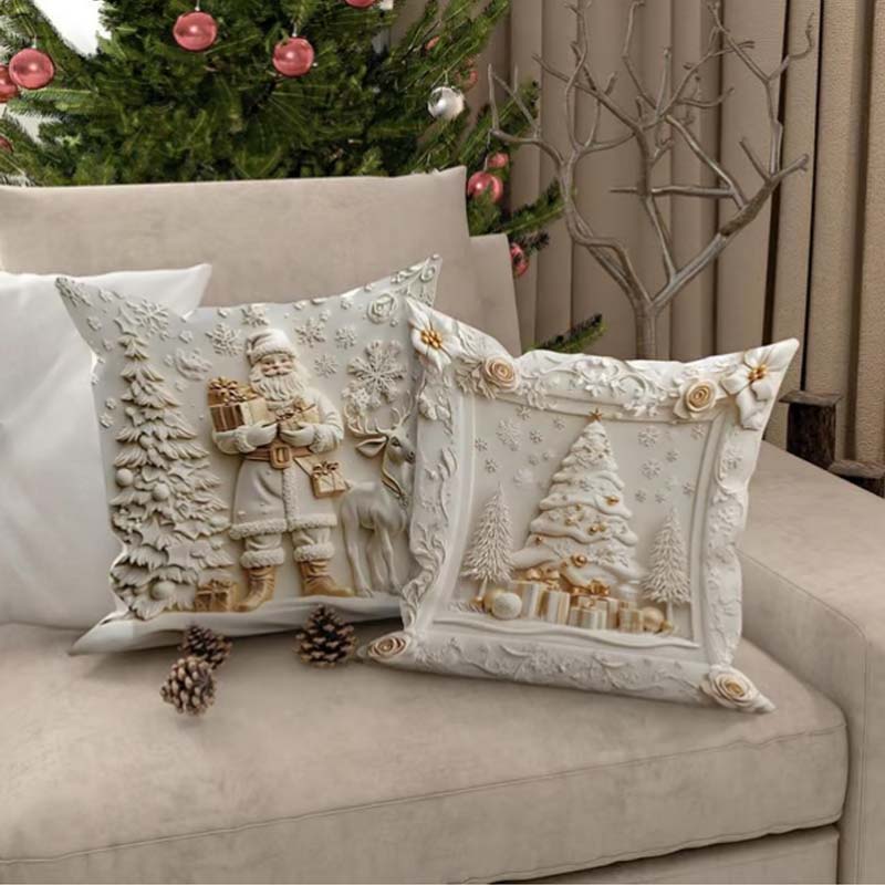 🔥Stock limité disponible 50% de réduction🔥🎅Des idées cadeaux de Noël géniales🎁 Housses de coussin sur le thème de Noël🛋️