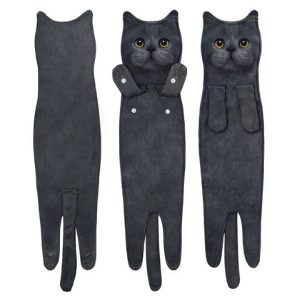 🎁DERNIER JOUR DE SOLDES 50% DE RÉDUCTION✨😺Serviette à main mignonne avec motif chat🐾
