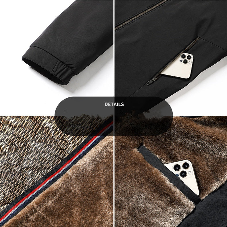 📢📢50% DE RÉDUCTION !!! ✨Veste de travail à col montant et fermeture éclair intégrale pour homme