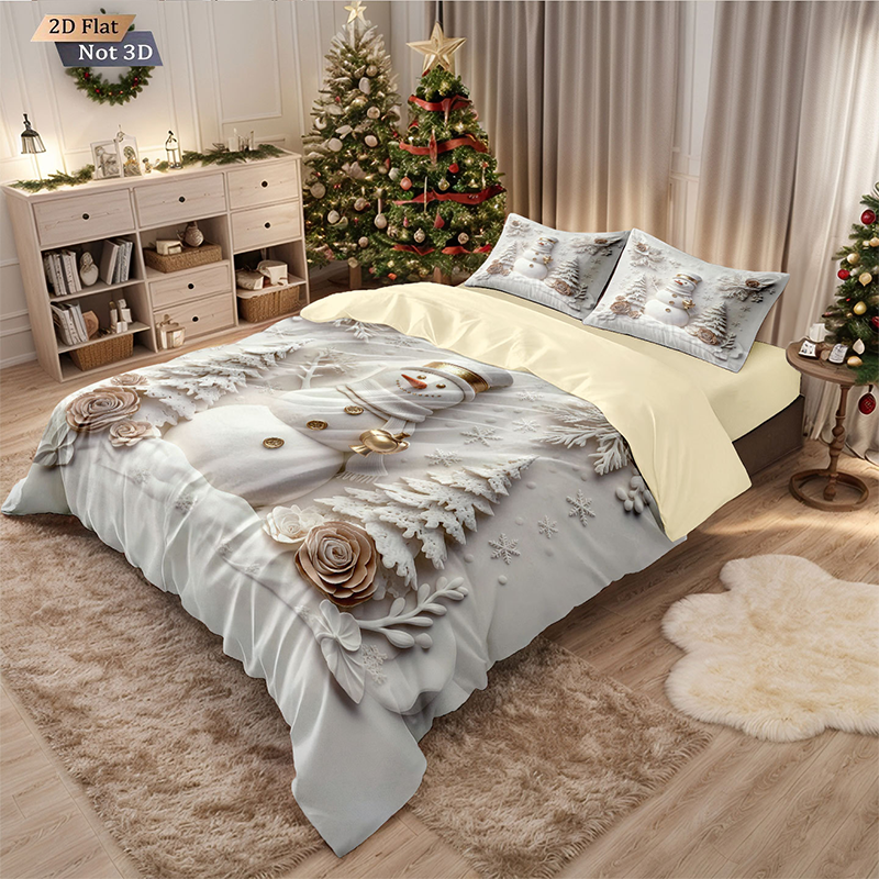⏳Spécial à durée limitée⏰Ensemble festif de housse de couette 3 pièces pour Noël🛏️❤️
