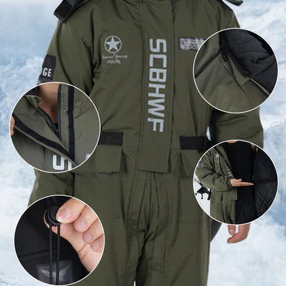 🔥 50% DE RÉDUCTION ! ✨ Combinaison Moto Hiver Épaisse - Tissu Oxford Imperméable, Taille Réglable, Protection contre le Vent et le Froid 🚴❄️