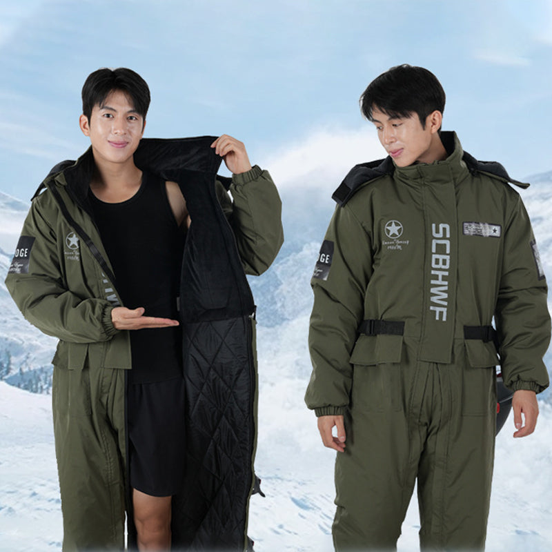 🔥 50% DE RÉDUCTION ! ✨ Combinaison Moto Hiver Épaisse - Tissu Oxford Imperméable, Taille Réglable, Protection contre le Vent et le Froid 🚴❄️