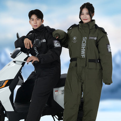 🔥 50% DE RÉDUCTION ! ✨ Combinaison Moto Hiver Épaisse - Tissu Oxford Imperméable, Taille Réglable, Protection contre le Vent et le Froid 🚴❄️