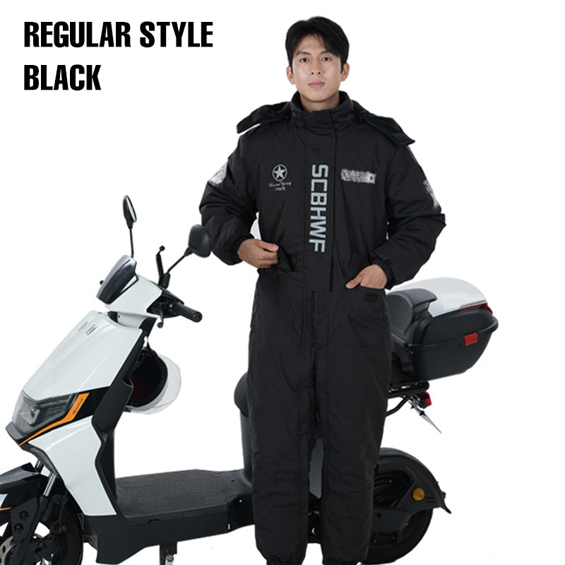 🔥 50% DE RÉDUCTION ! ✨ Combinaison Moto Hiver Épaisse - Tissu Oxford Imperméable, Taille Réglable, Protection contre le Vent et le Froid 🚴❄️