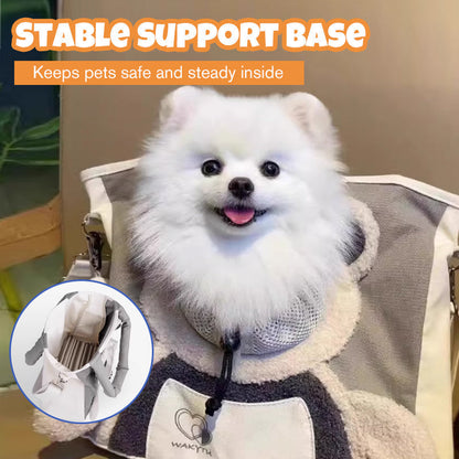 🐻🐾 Sac de Transport Nounours pour Animal – Design Tête à l'Air, Toile Confortable & Sécurisé pour Chats/Chiens Jusqu'à 4kg (Parfait pour l'Aventure !)
