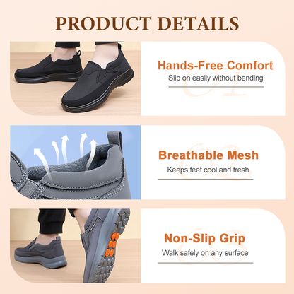 🔥 50% DE RÉDUCTION ! ✨ Chaussures Homme Sans Lacets - Tige Respirante, Semelle Massante Antidérapante, Confort Toute la Journée 👞⚡