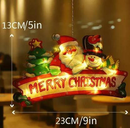 🎄✨ Guirlandes Lumières pour Fenêtre de Noël – Motifs de Noël Variés, Création d'Ambiance Douce & Usages Multiples (Idéales pour Décorations de Noël !)