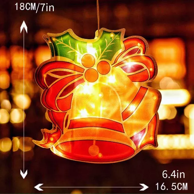 🎄✨ Guirlandes Lumières pour Fenêtre de Noël – Motifs de Noël Variés, Création d'Ambiance Douce & Usages Multiples (Idéales pour Décorations de Noël !)