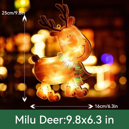 🎄✨ Guirlandes Lumières pour Fenêtre de Noël – Motifs de Noël Variés, Création d'Ambiance Douce & Usages Multiples (Idéales pour Décorations de Noël !)
