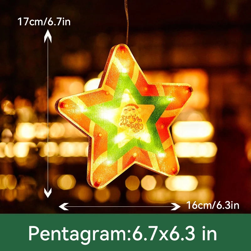 🎄✨ Guirlandes Lumières pour Fenêtre de Noël – Motifs de Noël Variés, Création d'Ambiance Douce & Usages Multiples (Idéales pour Décorations de Noël !)