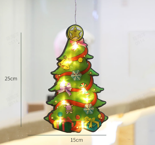 🎄✨ Guirlandes Lumières pour Fenêtre de Noël – Motifs de Noël Variés, Création d'Ambiance Douce & Usages Multiples (Idéales pour Décorations de Noël !)