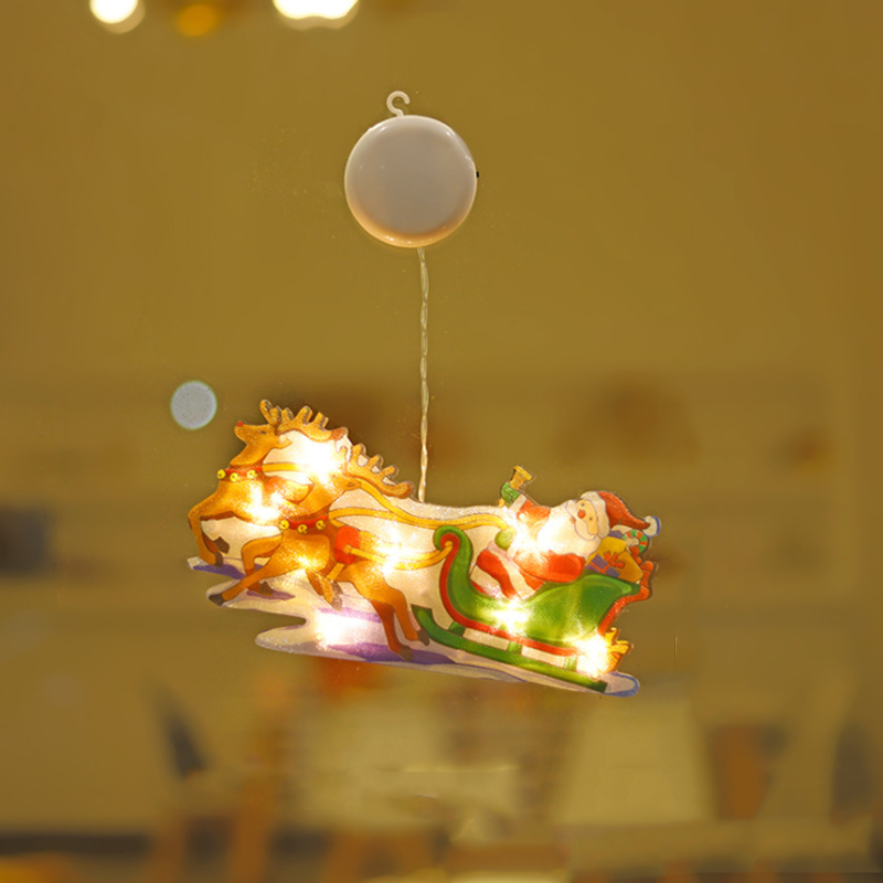 🎄✨ Guirlandes Lumières pour Fenêtre de Noël – Motifs de Noël Variés, Création d'Ambiance Douce & Usages Multiples (Idéales pour Décorations de Noël !)