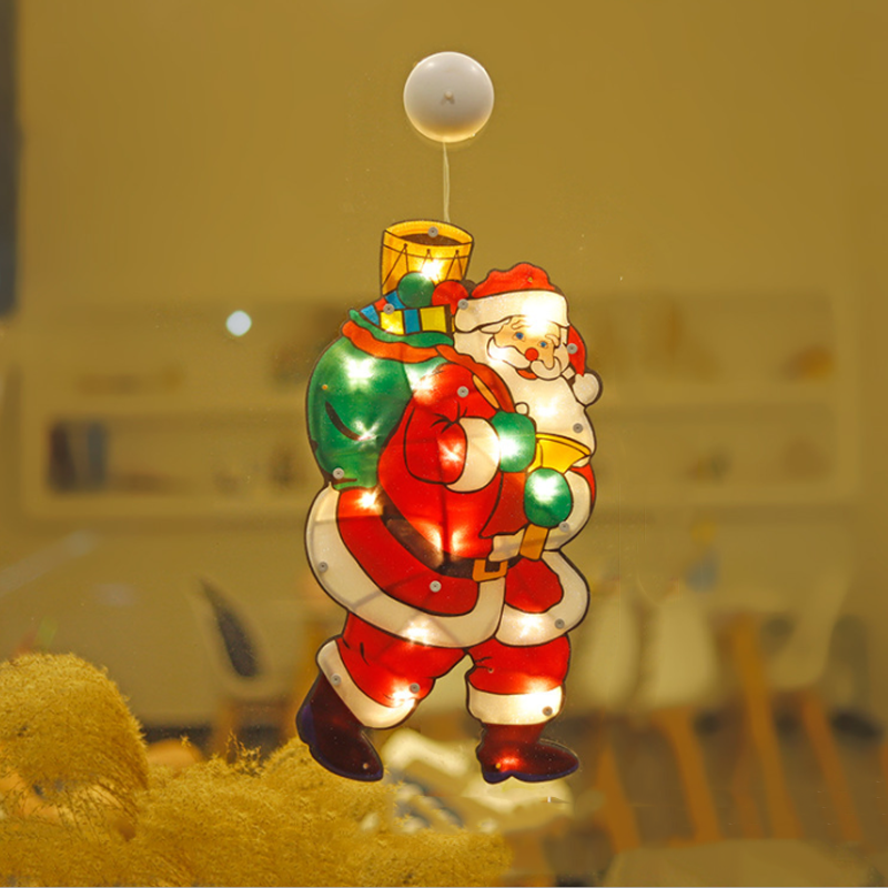 🎄✨ Guirlandes Lumières pour Fenêtre de Noël – Motifs de Noël Variés, Création d'Ambiance Douce & Usages Multiples (Idéales pour Décorations de Noël !)