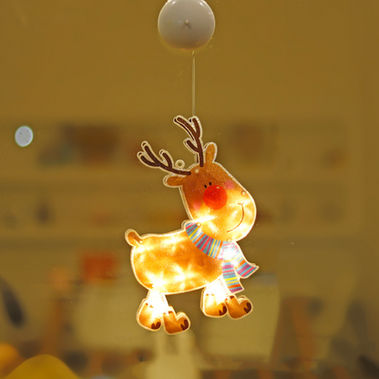 🎄✨ Guirlandes Lumières pour Fenêtre de Noël – Motifs de Noël Variés, Création d'Ambiance Douce & Usages Multiples (Idéales pour Décorations de Noël !)