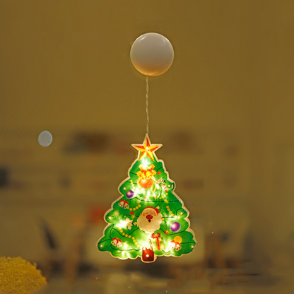 🎄✨ Guirlandes Lumières pour Fenêtre de Noël – Motifs de Noël Variés, Création d'Ambiance Douce & Usages Multiples (Idéales pour Décorations de Noël !)