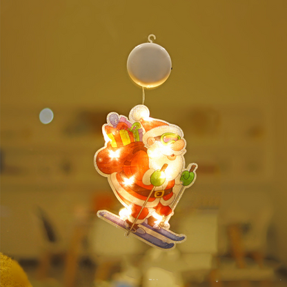 🎄✨ Guirlandes Lumières pour Fenêtre de Noël – Motifs de Noël Variés, Création d'Ambiance Douce & Usages Multiples (Idéales pour Décorations de Noël !)
