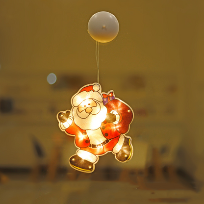 🎄✨ Guirlandes Lumières pour Fenêtre de Noël – Motifs de Noël Variés, Création d'Ambiance Douce & Usages Multiples (Idéales pour Décorations de Noël !)